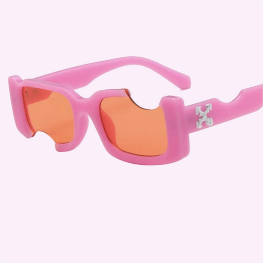 Off-White Candy-Cut Sunglasses Pink Lens
