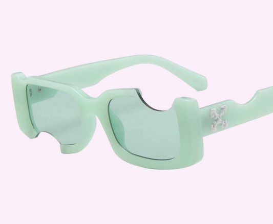 Off-White Candy-Cut Sunglasses Gray Lens